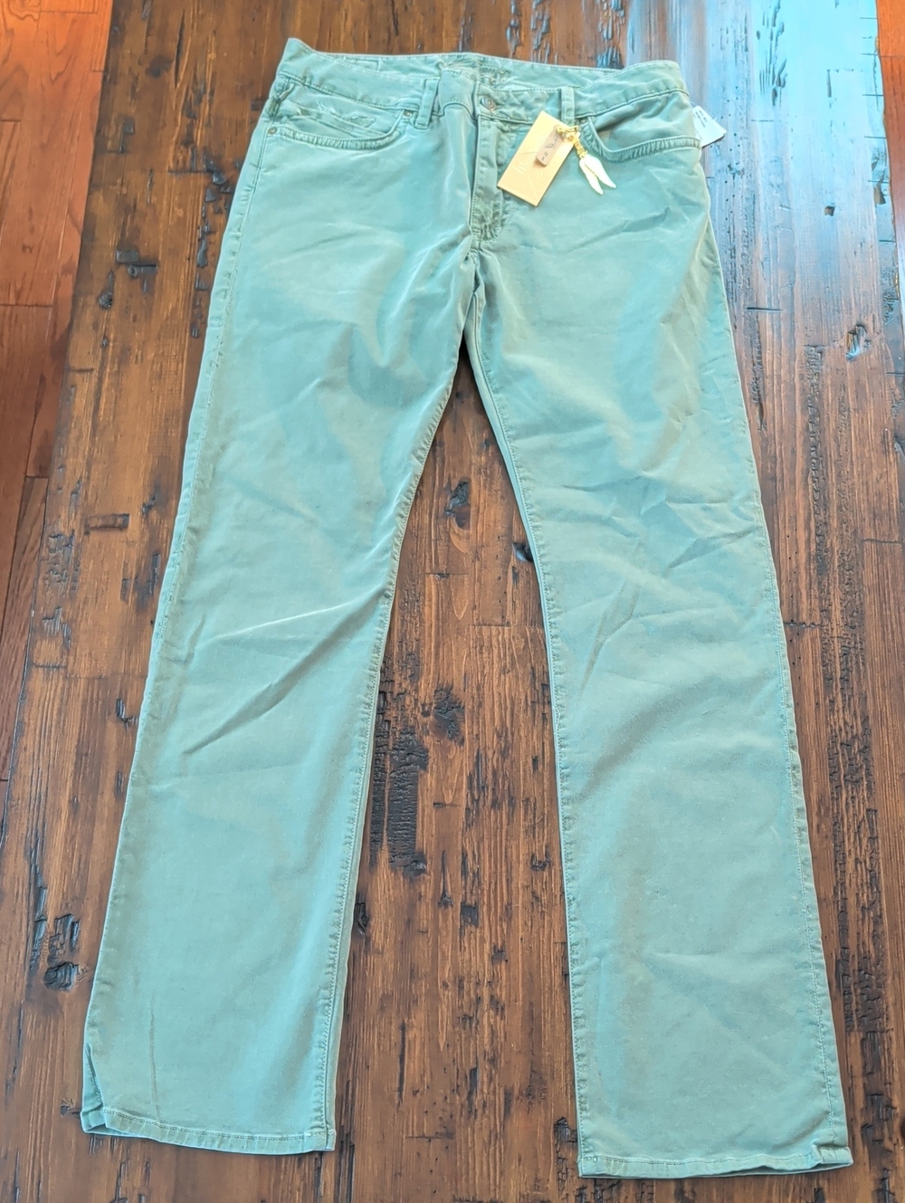 Robin's Jean Marlon Straight Leg Jean Pants Pale Army Green Size 32 New